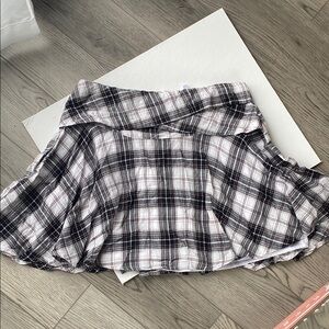 BCBGeneration Black and White Mini Skater Skirt